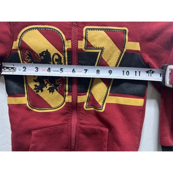 Harry Potter Gryffindor Jacket Hoodie Kids Size 4/5 Red & Black - Picture 7 of 8